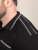 D555 Potts Jersey Polo With Jacquard Collar & Cuffs Negro - Polos - Polos 2XL-8XL