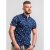 D555 Davian Hawaii Shirt Navy - Camisas - Camisas 2XL-10XL