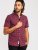 D555 Hillcrest S/S Micro Ao Print Shirt Burgundy - Camisas - Camisas 2XL-10XL