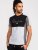 D555 Felix Couture Crew Neck Cut And Sew T-Shirt Black/Charcoal - Camisetas - Camisetas - 2XL-14XL