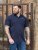 D555 Reid AOP Polo With Jacquard Collar, Pocket And Cuffs Azul marino - Polos - Polos 2XL-8XL