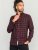 D555 Holton Dark Red Checked Flannel Shirt - Camisas - Camisas 2XL-10XL
