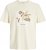 Jack & Jones Almeria Front Print Crew Neck T-Shirt Antique White - Camisetas - Camisetas - 2XL-14XL