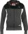 D555 NATHAN Full Zip Hoody With Cut And Sew Detail Black/Charcoal - Sudaderas - Sudaderas 2XL-12XL