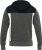 D555 NATHAN Full Zip Hoody With Cut And Sew Detail Black/Charcoal - Sudaderas - Sudaderas 2XL-12XL
