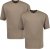 Adamo Marlon Comfort fit 2-pack T-shirt Khaki - Camisetas - Camisetas - 2XL-14XL