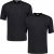 Adamo Marlon Comfort fit 2-pack T-shirt Black - Camisetas - Camisetas - 2XL-14XL