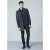 D555 Terry Checked Overcoat Charcoal - Chaquetas - Chaquetas Tallas Grandes 2XL-8XL