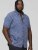 D555 KYLE S/S Micro AO Print Shirt Blue - Camisas - Camisas 2XL-10XL