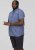 D555 KYLE S/S Micro AO Print Shirt Blue - Camisas - Camisas 2XL-10XL