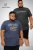 D555 ALFRED 2-Pack Brand Carrier Printed Crew Neck T-Shirts - Camisetas - Camisetas - 2XL-14XL