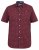 D555 DUNSTABLE S/S Micro AO Print Shirt Burgundy - Camisas - Camisas 2XL-10XL