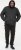 D555 DOMENIC Quilted Puffer Jacket With Half Micro Fleece Lining And Hood Black - Chaquetas - Chaquetas Tallas Grandes 2XL-8XL