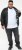 D555 MARSDEN Hybrid Knitted Jacket With Bonded Fleece Lining Black - Chaquetas - Chaquetas Tallas Grandes 2XL-8XL