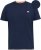D555 SANDFORD Double Layer On Neck Ribs And Hem Waffle Textured T-Shirt Navy - Camisetas - Camisetas - 2XL-14XL