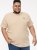 D555 SANDFORD Double Layer On Neck Ribs And Hem Waffle Textured T-Shirt Beige - Camisetas - Camisetas - 2XL-14XL