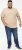 D555 SANDFORD Double Layer On Neck Ribs And Hem Waffle Textured T-Shirt Beige - Camisetas - Camisetas - 2XL-14XL
