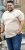 D555 SANDFORD Double Layer On Neck Ribs And Hem Waffle Textured T-Shirt Beige - Camisetas - Camisetas - 2XL-14XL