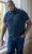 D555 OAKLEY AOP Jersey Polo With Jacquard Collar, Ribs And Chest Pocket Navy - Polos - Polos 2XL-8XL