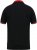 D555 CHESTER Pique Polo With Red Collar With Tipping Detail And Chest Embroidery Black - Polos - Polos 2XL-8XL