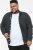 D555 ABERDARE Knitted Zip Through Sweater With Bonded Check Lining Charcoal Marl - Sudaderas - Sudaderas 2XL-12XL