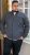 D555 ABERDARE Knitted Zip Through Sweater With Bonded Check Lining Charcoal Marl - Sudaderas - Sudaderas 2XL-12XL