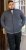 D555 ABERDARE Knitted Zip Through Sweater With Bonded Check Lining Charcoal Marl - Sudaderas - Sudaderas 2XL-12XL