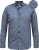 D555 MANGALA Geometric AOP Long Sleeve Shirt With Concealed Button Down Collar Navy - Camisas - Camisas 2XL-10XL