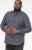 D555 KEATON Micro AOP Long Sleeve Shirt With Concealed Button Down Collar Grey - Camisas - Camisas 2XL-10XL