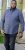 D555 KEATON Micro AOP Long Sleeve Shirt With Concealed Button Down Collar Grey - Camisas - Camisas 2XL-10XL