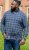 D555 SONNY Navy Check Long Sleeve Shirt With Chest Patch Pocket & Button Down Collar Navy Check - Camisas - Camisas 2XL-10XL