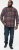 D555 SHERLOCK Check Overshirt With Two Patch Pockets & Button Down Collar Navy - Camisas - Camisas 2XL-10XL