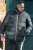 D555 CRISTIANO Puffer Jacket With Binding On Cuffs And Embroidery Badge On Sleeve Black - Chaquetas - Chaquetas Tallas Grandes 2XL-8XL