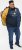 D555 FELIPE Zip Through Padded Gilet With Contrast Colour Lining And Rubber Badge Navy - Chaquetas - Chaquetas Tallas Grandes 2XL-8XL