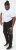 D555 COTGRAVE Couture Elasticated Waistband Jogger With Woven Fabric Trim Black - Pantalones y cortos de chándal - Pantalones y Pantalones cortos de chándal - 2XL-12XL