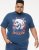 D555 NEAL Skull With Flames Printed Crew Neck T-Shirt Navy/Blue Twist - Camisetas - Camisetas - 2XL-14XL