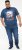 D555 NEAL Skull With Flames Printed Crew Neck T-Shirt Navy/Blue Twist - Camisetas - Camisetas - 2XL-14XL
