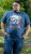 D555 NEAL Skull With Flames Printed Crew Neck T-Shirt Navy/Blue Twist - Camisetas - Camisetas - 2XL-14XL