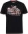 D555 LORNE Motor Bike Splatter Printed Crew Neck T-Shirt Washed Black - Camisetas - Camisetas - 2XL-14XL