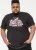 D555 LORNE Motor Bike Splatter Printed Crew Neck T-Shirt Washed Black - Camisetas - Camisetas - 2XL-14XL