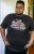 D555 LORNE Motor Bike Splatter Printed Crew Neck T-Shirt Washed Black - Camisetas - Camisetas - 2XL-14XL