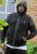D555 DEAN Couture Zip Through Hoody With Woven Contrast Fabric Trim Black - Sudaderas - Sudaderas 2XL-12XL