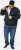 D555 ABERDARE Knitted Zip Through Sweater With Bonded Check Lining Navy Marl - Sudaderas - Sudaderas 2XL-12XL