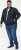 D555 ABERDARE Knitted Zip Through Sweater With Bonded Check Lining Navy Marl - Sudaderas - Sudaderas 2XL-12XL