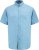 D555 Falmouth 1 Linen Mix Short Sleeve Shirt With Button Down Blue - Camisas - Camisas 2XL-10XL