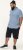 D555 Falmouth 1 Linen Mix Short Sleeve Shirt With Button Down Blue - Camisas - Camisas 2XL-10XL