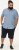 D555 Falmouth 1 Linen Mix Short Sleeve Shirt With Button Down Blue - Camisas - Camisas 2XL-10XL