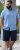 D555 Falmouth 1 Linen Mix Short Sleeve Shirt With Button Down Blue - Camisas - Camisas 2XL-10XL