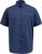 D555 Norwich Short Sleeve Micro AOP Shirt With Hidden Button Down Navy - Camisas - Camisas 2XL-10XL