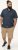 D555 Norwich Short Sleeve Micro AOP Shirt With Hidden Button Down Navy - Camisas - Camisas 2XL-10XL